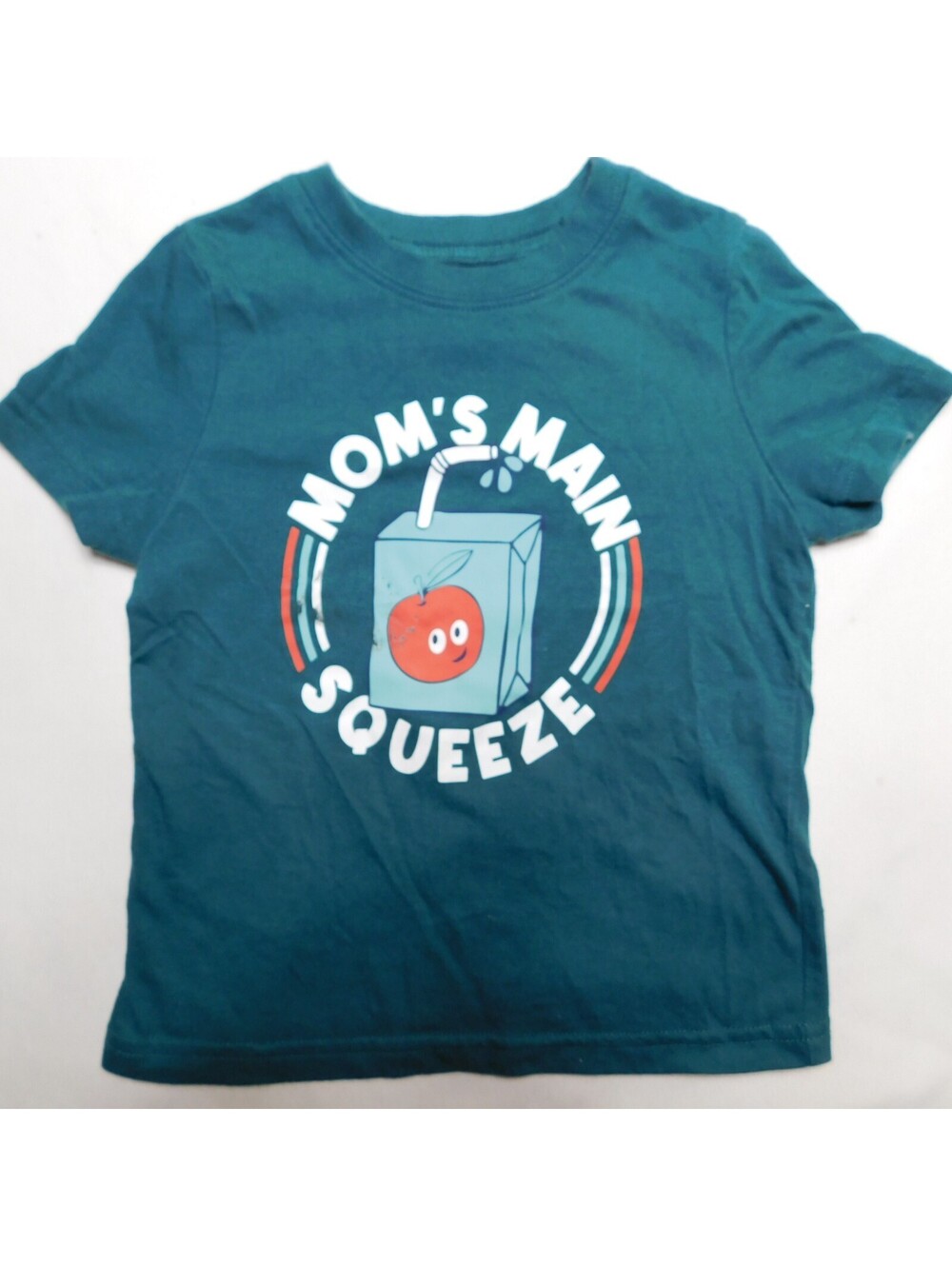 Okie Dokie Toddler Shirt 2T Teal Mom's Main Squeeze Juice Box Graphic T-Shirt
